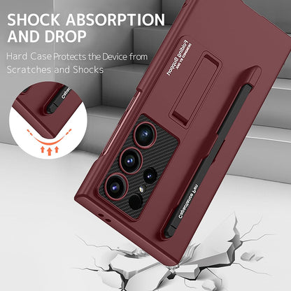 Galaxy S24 Series Full Protection With Magnetic Hinge & Touch Pen Case