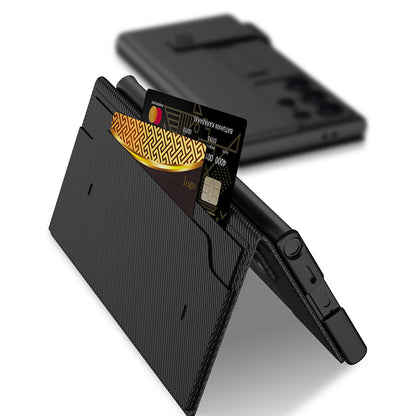 Galaxy S25 Ultra Luxury Band with Kickstand Leather Flip Case