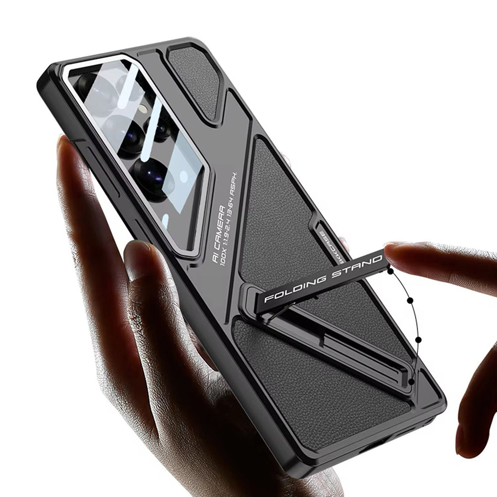 Galaxy S24 Ultra GKK Matte Leather Folding With Stand Case