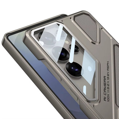 Galaxy S24 Ultra GKK Matte Leather Folding With Stand Case