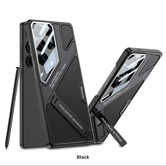 Galaxy S24 Ultra GKK Matte Leather Folding With Stand Case
