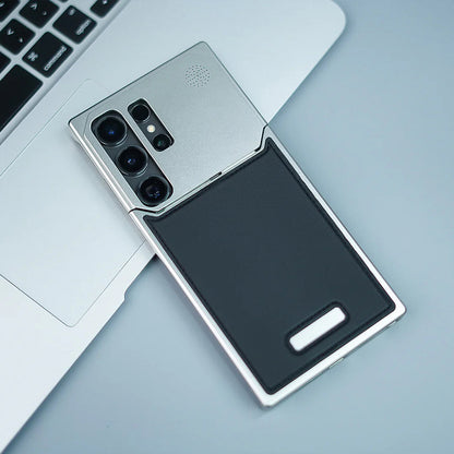 Galaxy S24 Ultra Aluminum Metal Leather Frameless Design Bumper with Magsafe Case
