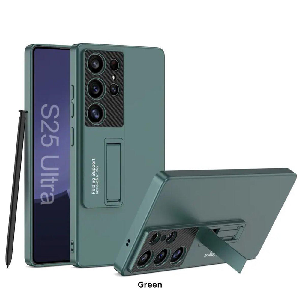 Galaxy S25 Ultra Luxury Thin Standing Pen Holder Slot Case
