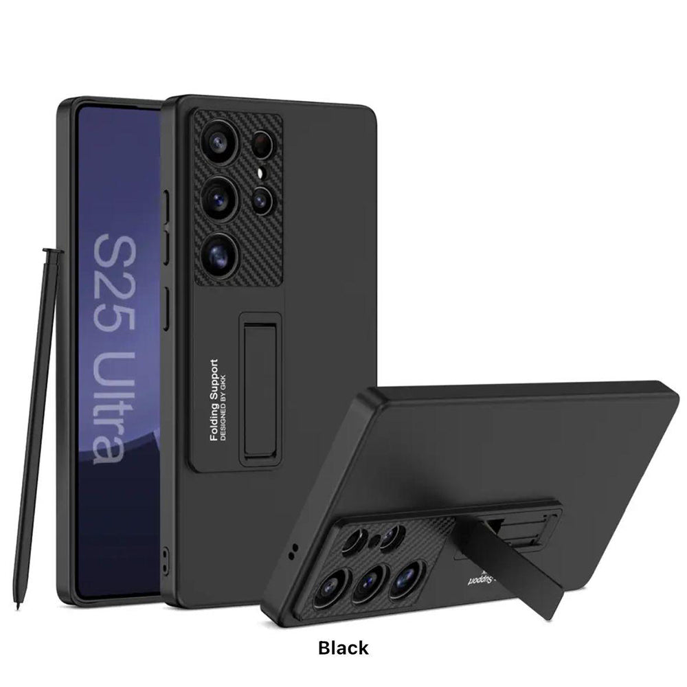 Galaxy S25 Ultra Luxury Thin Standing Pen Holder Slot Case