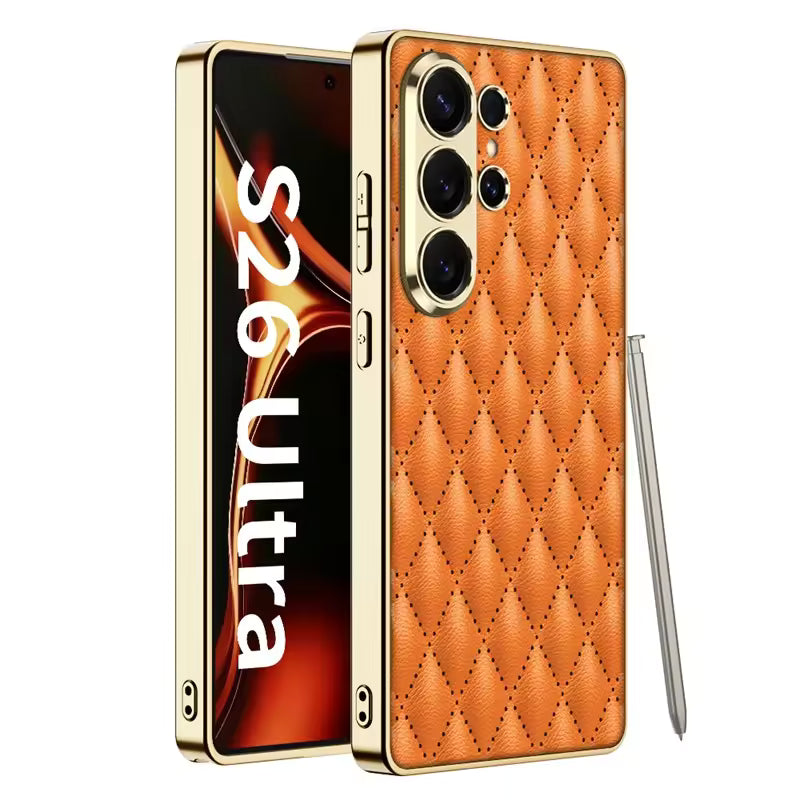 Galaxy S26 Ultra Full Protection Ultra Hybrid Premium Cushion Leather Case