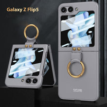 Load image into Gallery viewer, Galaxy Z Flip5 Luxury Ring Holder Matte Shockproof Case
