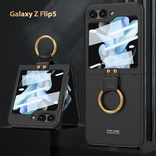 Load image into Gallery viewer, Galaxy Z Flip5 Luxury Ring Holder Matte Shockproof Case
