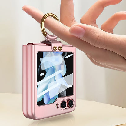 Galaxy Z Flip5 Luxury Ring Holder Matte Shockproof Case