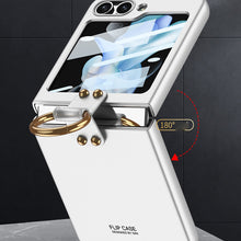 Load image into Gallery viewer, Galaxy Z Flip5 Luxury Ring Holder Matte Shockproof Case
