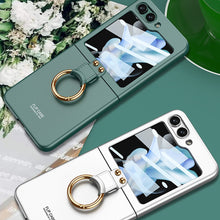 Load image into Gallery viewer, Galaxy Z Flip5 Luxury Ring Holder Matte Shockproof Case
