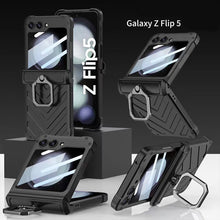 Load image into Gallery viewer, Galaxy Z Flip5 Shockproof Electroplating Magnetic With Buckle Holder Case

