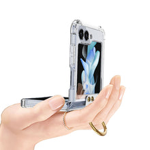 Load image into Gallery viewer, Galaxy Z Flip5 Transparent Ring With Lens Glass Protection Case
