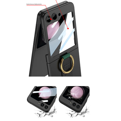 Galaxy Z Flip5 Electroplating Wrist Strap Ring Stand Case