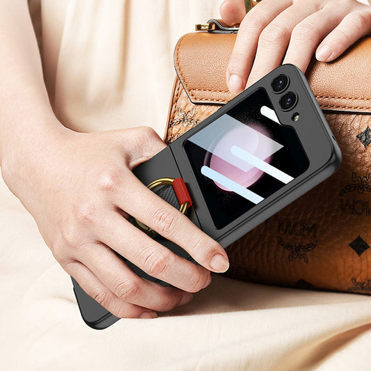 Galaxy Z Flip5 Electroplating Wrist Strap Ring Stand Case