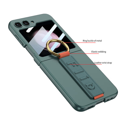 Galaxy Z Flip5 Electroplating Wrist Strap Ring Stand Case