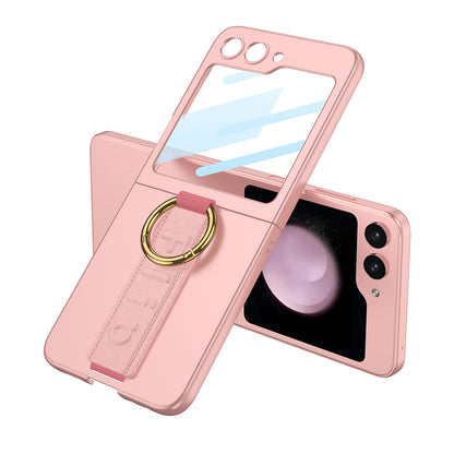 Galaxy Z Flip5 Electroplating Wrist Strap Ring Stand Case