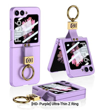 Load image into Gallery viewer, Galaxy Z Flip6 Luxury Ring Stand With Camera Lens Screen Protector Shockproof Case
