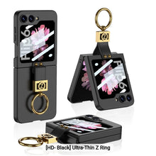 Load image into Gallery viewer, Galaxy Z Flip6 Luxury Ring Stand With Camera Lens Screen Protector Shockproof Case
