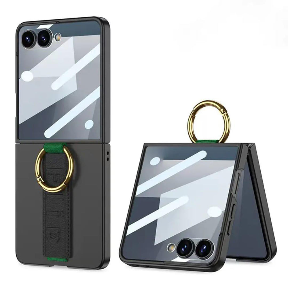 Galaxy Z Flip7 GKK 360° Strap Case with Screen Protector – Shockproof, Stylish & Secure