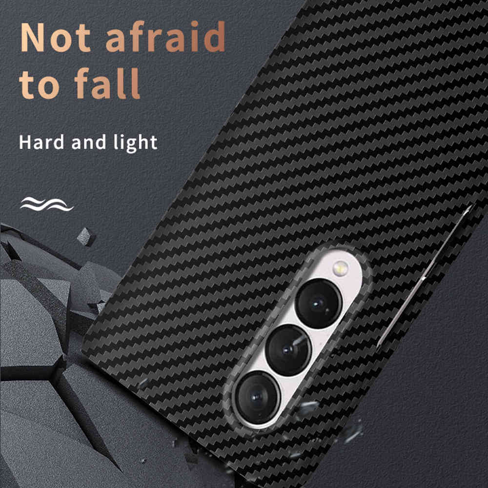Galaxy Z Fold3 Classic Ultra Slim Carbon Fiber Texture Pattern PC Case