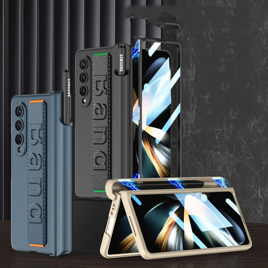 Galaxy Z Fold4 Wristband Magnetic Hinge Pen Holder Strap Case
