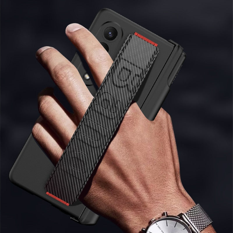 Galaxy Z Fold6 Wristband Magnetic Hinge Pen Holder Strap Case