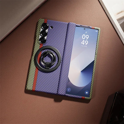 Galaxy Z Fold7 Carbon Fiber 360° Protective Case  – Full Body Shockproof Cover
