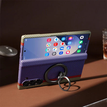 Galaxy Z Fold7 Carbon Fiber 360° Protective Case  – Full Body Shockproof Cover