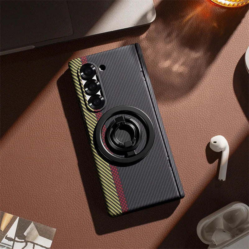 Galaxy Z Fold7 Carbon Fiber 360° Protective Case  – Full Body Shockproof Cover