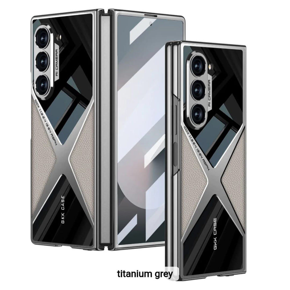 Galaxy Z Fold4 GKK X Leather Camera Protection Case