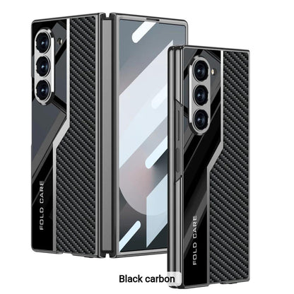 Galaxy Z Fold6 Thin Electroplated Leather Shockproof Blade Case