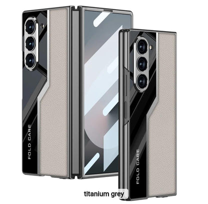 Galaxy Z Fold6 Thin Electroplated Leather Shockproof Blade Case