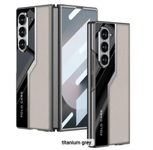 Load image into Gallery viewer, Galaxy Z Fold4 Thin Electroplated Leather Shockproof Blade Case
