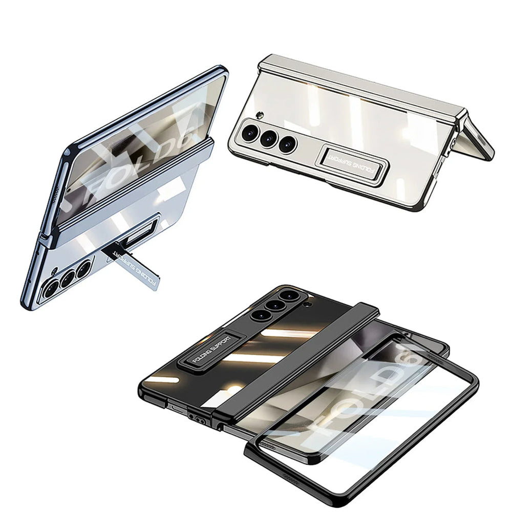 Transparent Case with Kickstand & Hinge Protection for Galaxy Z Fold6