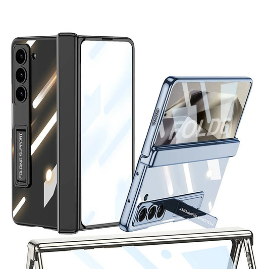 Transparent Case with Kickstand & Hinge Protection for Galaxy Z Fold6