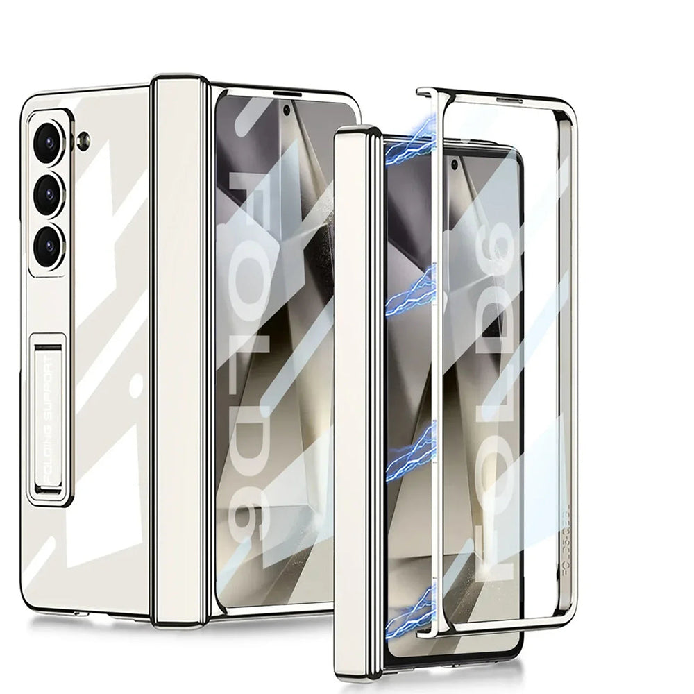 Transparent Case with Kickstand & Hinge Protection for Galaxy Z Fold6