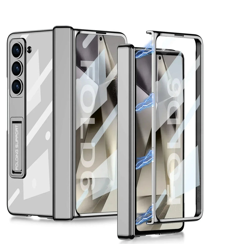 Transparent Case with Kickstand & Hinge Protection for Galaxy Z Fold6