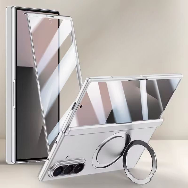 Galaxy Z Fold6 Premium Leather Case – Metal Kickstand | Slim & Stylish