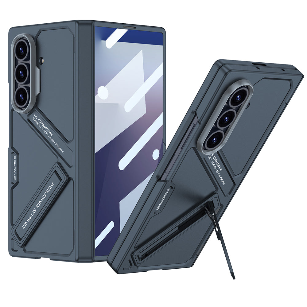 Galaxy Z Fold7 GKK Matte Leather Folding With Stand Case