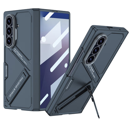 Galaxy Z Fold7 GKK Matte Leather Folding With Stand Case
