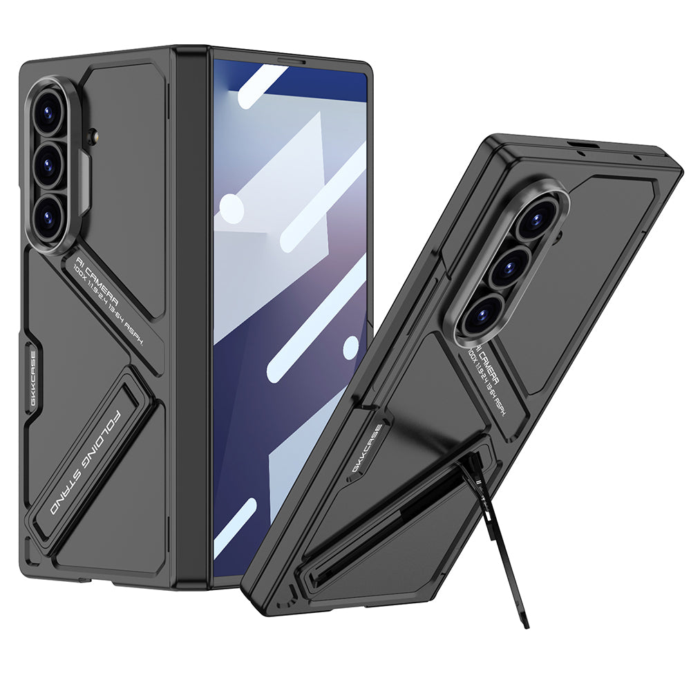 Galaxy Z Fold7 GKK Matte Leather Folding With Stand Case