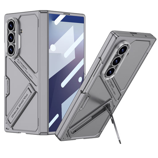 Galaxy Z Fold7 GKK Matte Leather Folding With Stand Case
