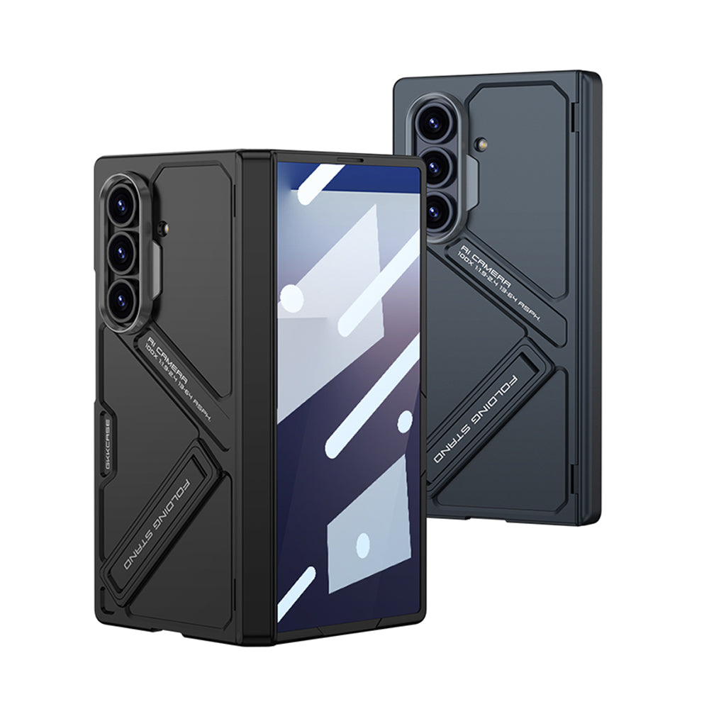 Galaxy Z Fold7 GKK Matte Leather Folding With Stand Case