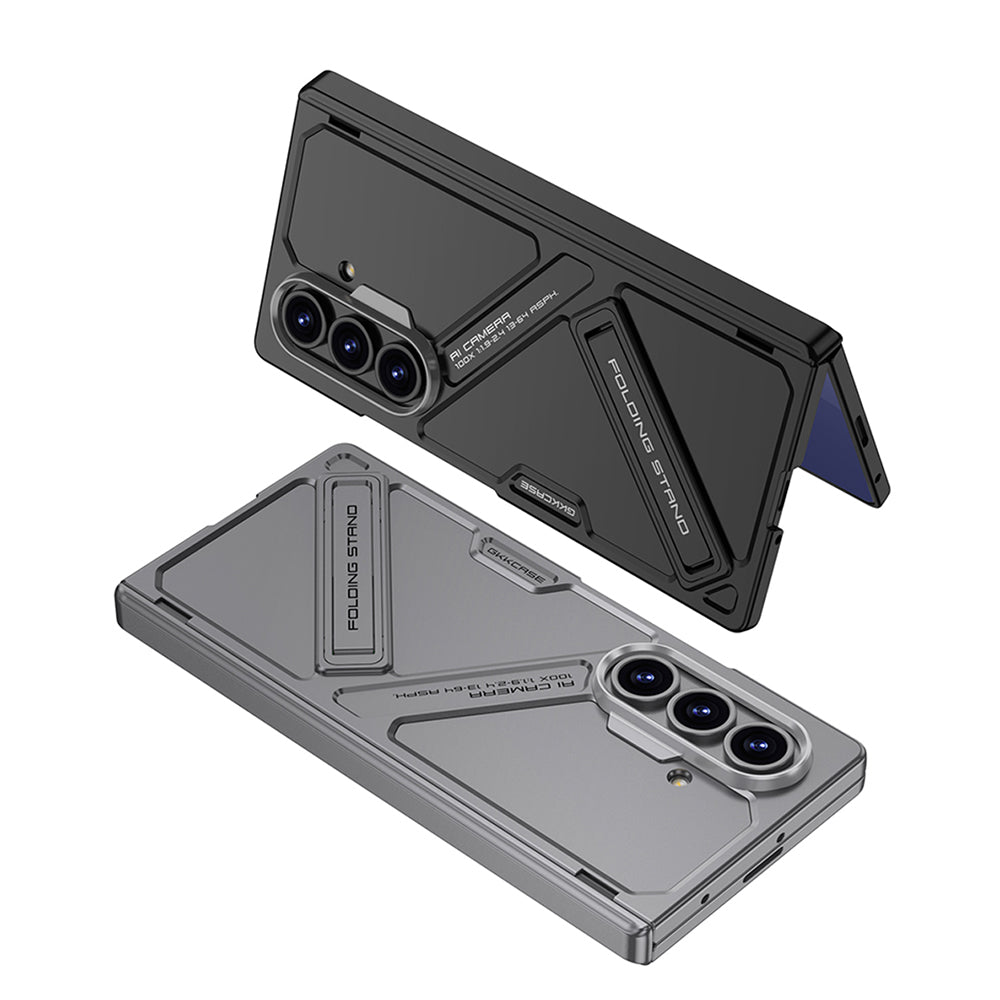 Galaxy Z Fold7 GKK Matte Leather Folding With Stand Case