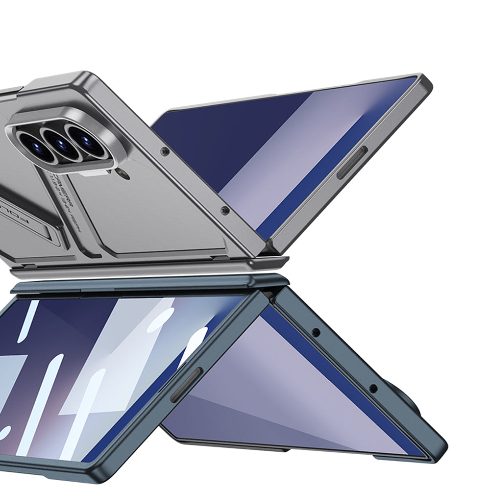 Galaxy Z Fold7 GKK Matte Leather Folding With Stand Case