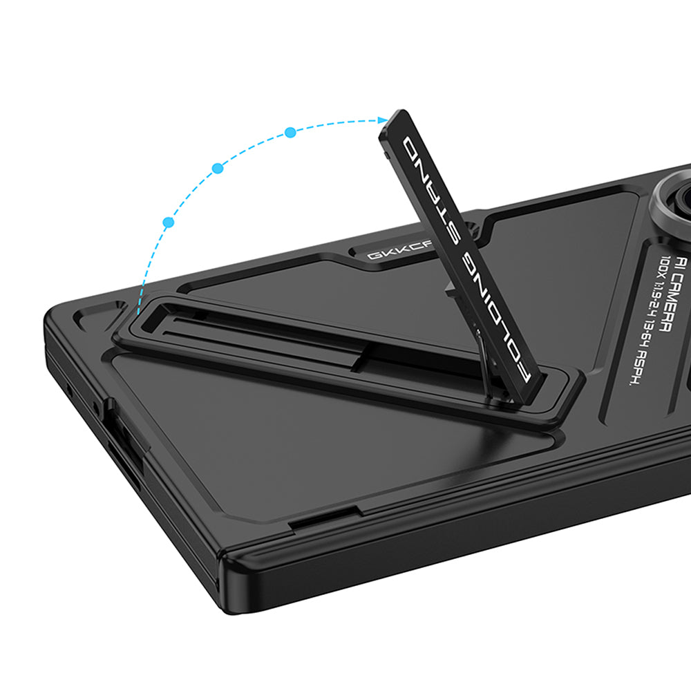 Galaxy Z Fold7 GKK Matte Leather Folding With Stand Case
