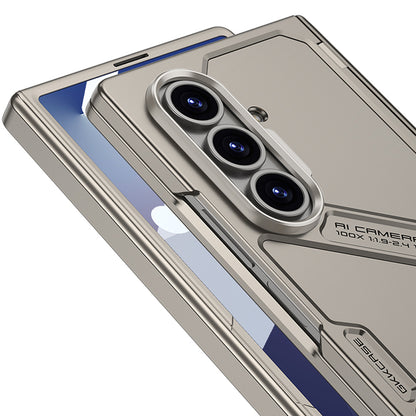 Galaxy Z Fold7 GKK Matte Leather Folding With Stand Case