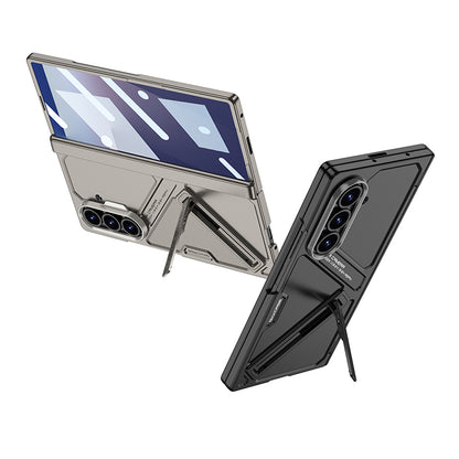 Galaxy Z Fold7 GKK Matte Leather Folding With Stand Case