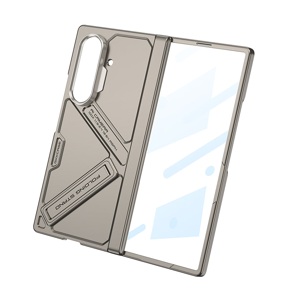 Galaxy Z Fold7 GKK Matte Leather Folding With Stand Case