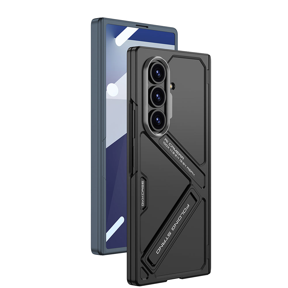 Galaxy Z Fold7 GKK Matte Leather Folding With Stand Case